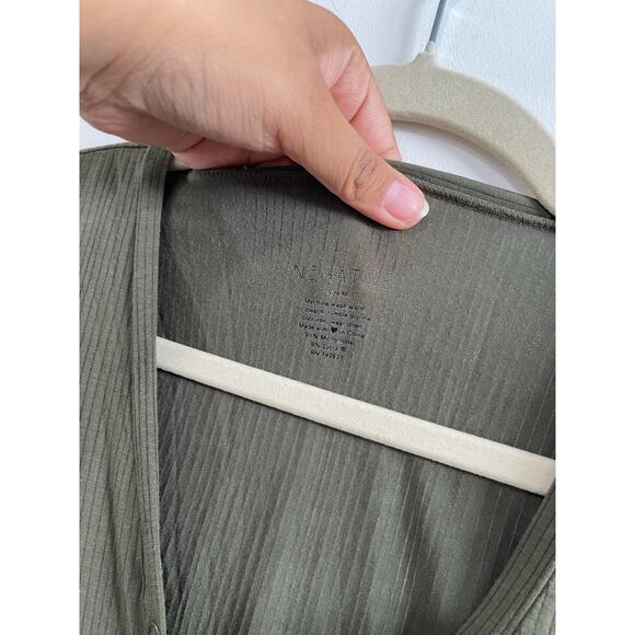 Negative Whipped Henley Green Moss Size Medium - Picture 3 of 4